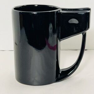 High Tea mug black w/ tea bag holder